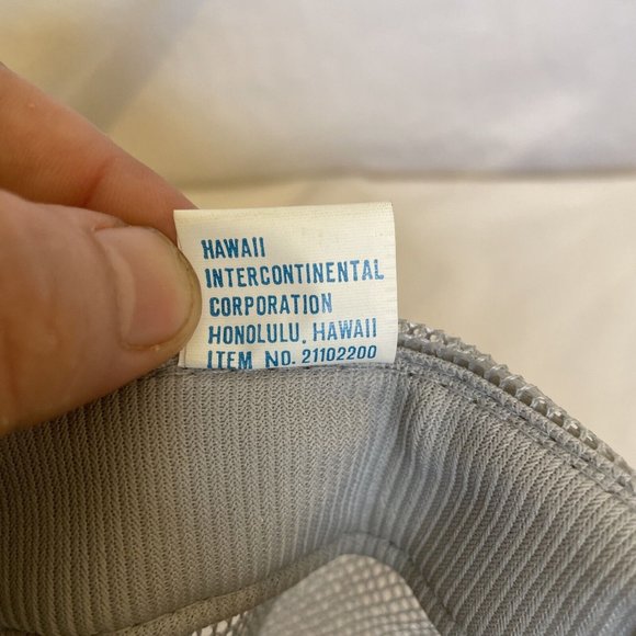 Hang Loose Maui Hawaii Trucker Ball Cap Snapback Hat Grey Gray Headwear Beach - Picture 9 of 9